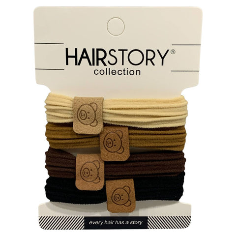 HAIRSTORY Thick High Elastic Bear Hair Tie Ponytail (2410)