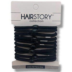 HAIRSTORY E1 Classic Black Hair Ties
