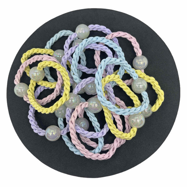 HAIRSTORY Twisted Hair tie Ponytail with Acrylic Ball-#68