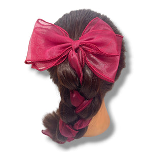 HAIRSTORY #210-3 Ribbon Long Bow Mesh/Lining