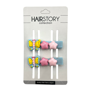 HIRSTORY Butterfly Star Charm Pin Curl  (001-BS)
