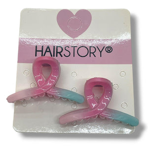 HAIRSTORY 61362-2-61381 Tri-Color Mini Hair Claw Clips