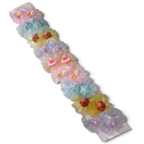 HAIRSTORY Sweet Pastel Organza Fabric Character Hair Clip