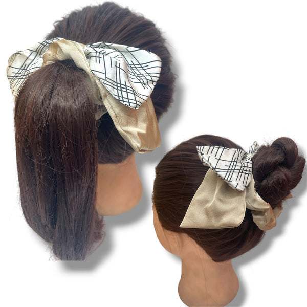 HAIRSTORY 6040 Bow Knot Scrunchies Retro