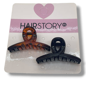 HAIRSTORY A15-3843 - D746 Black & Brown Tiny Hair Clamp Clips