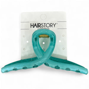 HAIRSTORY D832 SHIMMER Classic Knot Hair Claw Clamp Clip