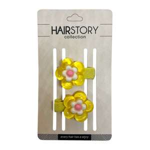 HAIRSTORY Crystal Flower Charm Pin Curl (001-CF)