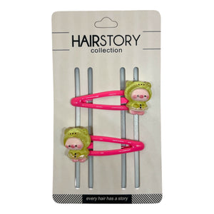 HAIRSTORY Teddy Bear Charm Snap Clip (#21-T)