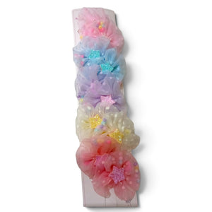 HAIRSTORY Sweet Pastel Flower W/Star and Beads Hair Clip