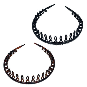 Plain Black & Brown Shark Tooth Headband