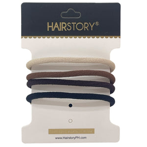 HAIRSTORY Classic Elastic Hair Tie W/ Gold Accent