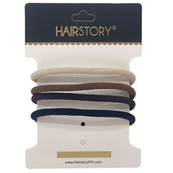 HAIRSTORY Classic Elastic Hair Tie W/ Gold Accent