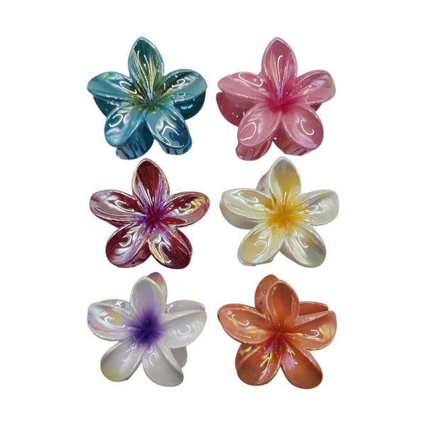 HAIRSTORY Plumeria Flower Hair Claw Clip Clamp