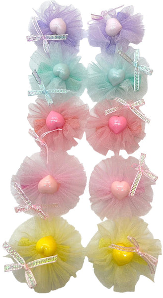 HAIRSTORY Tulle Heart Hair Clip