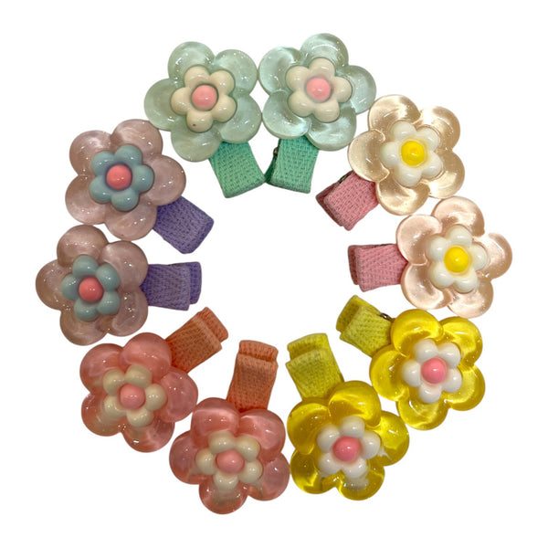 HAIRSTORY Crystal Flower Charm Pin Curl (001-CF)
