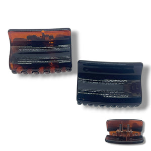HAIRSTORY A15-3843 - D746 Black & Brown Tiny Hair Clamp Clips