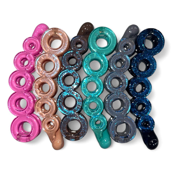HAIR B114 Shimmer Basic Round Holes Banana Clamp ClipSTORY