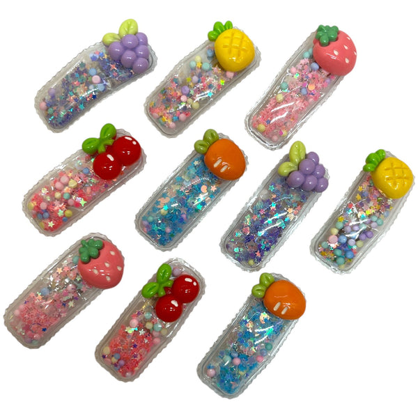 HAIRSTORY Shaker Fruit Charm Snap Clip (#24-F1)