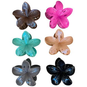 HAIRSTORY D824 Shimmer Double Sided Flower Orchid Hair Clamp