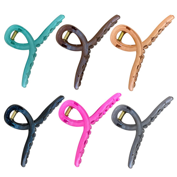 HAIRSTORY D832 SHIMMER Classic Knot Hair Claw Clamp Clip