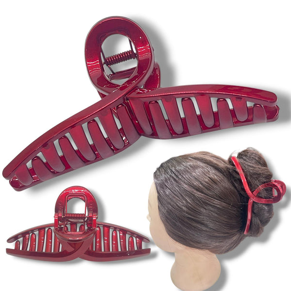 HAIRSTORY D832 CHROME Basic Knot Claw Clamp Clip