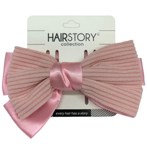 HAIRSTORY Double Bow Velvet Pin Curl Clips-#7A