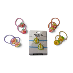 HAIRSTORY Assorted Fruit Charm Hair Ties