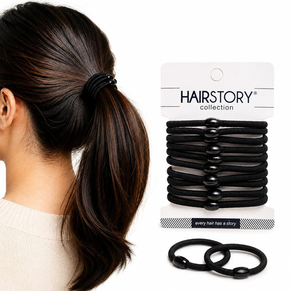 HAIRSTORY E1 Classic Black Hair Ties