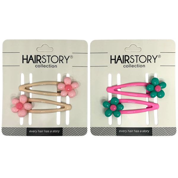 HAIRSTORY Flower Colorful Bean Snap clip (2435)