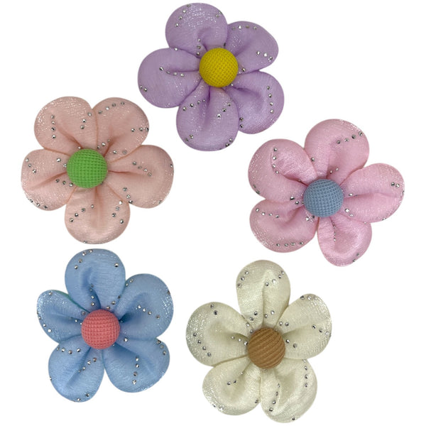 HAIRSTORY Shimmer Chiffon Flower Pin Curl (002-SCF)