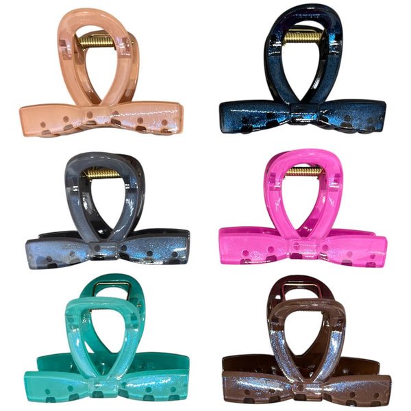 HAIRSTORY D902 Shimmer Charm Knot Hair Claw Clamp