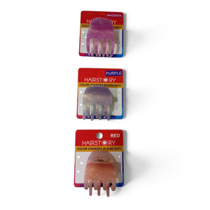 HAIRSTORY CCAH-011 Sun UV Color Changing Acrylic Claw Clamp
