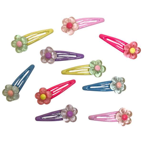 HAIRSTORY Flower Colorful Bean Snap clip (#21-F)