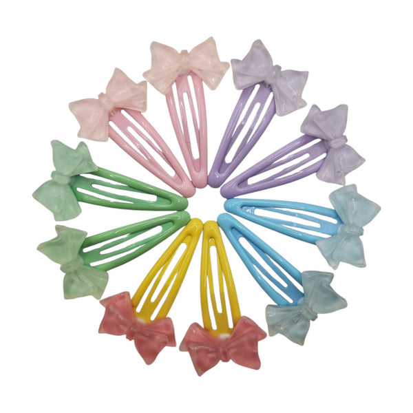 HAIRSTORY Ribbon Charm Snap Clip (#13-R)