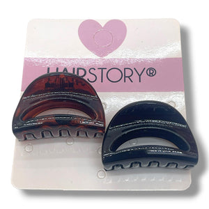 HAIRSTORY A15-3843 - D746 Black & Brown Tiny Hair Clamp Clips