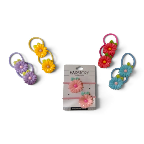 HAIRSTORY Pastel Daisy Charm Hair Tie