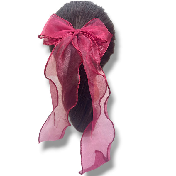 HAIRSTORY #210-3 Ribbon Long Bow Mesh/Lining