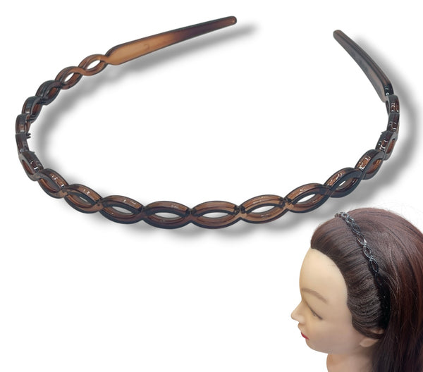 HAIRSTORY Y4085 France Multi-Color Oval Link Headband