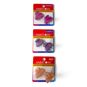 HAIRSTORY CCAH-007 Sun UV Color Changing Acrylic Arc Hair Clamp 3.5cm