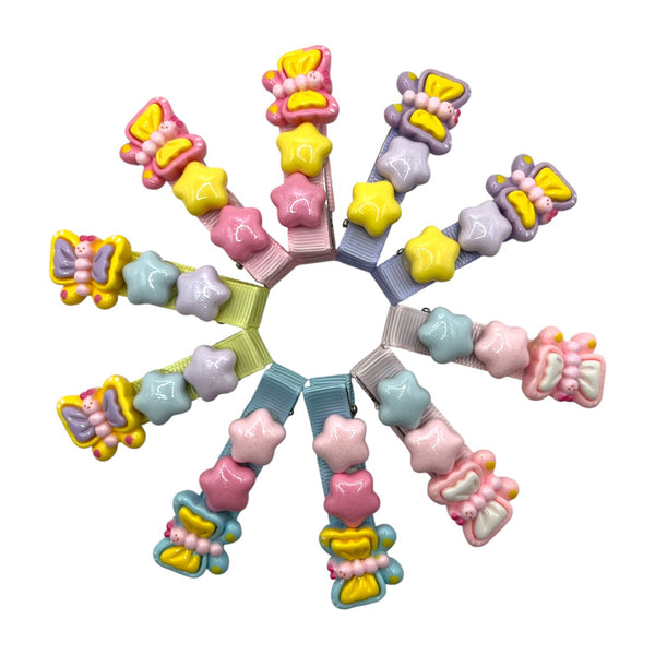 HIRSTORY Butterfly Star Charm Pin Curl  (001-BS)