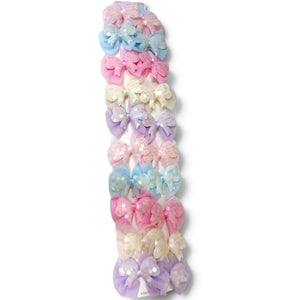 HAIRSTORY 001-BS Cute Pastel Bow Sequin Hair Clip