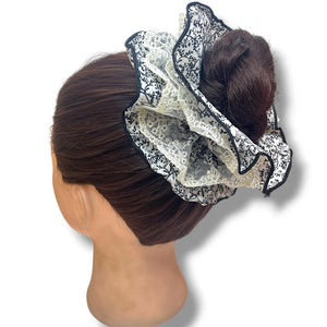 HAIRSTORY 6035 Large Scrunchies W/Lace