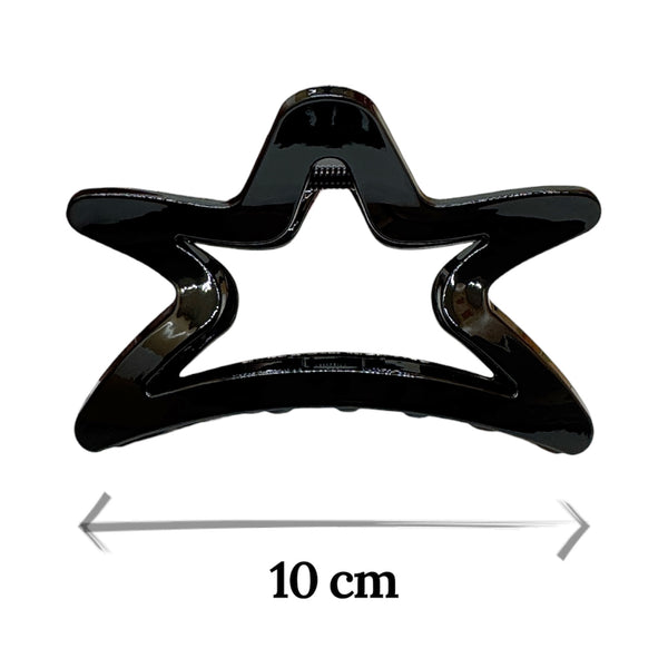 HAIRSTORY Glossy Black Star Hair Claw Clamp