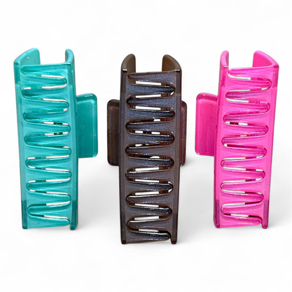 HAIRSTORY D688 SHIMMER Rectangular Hair Claw Clamp Clip