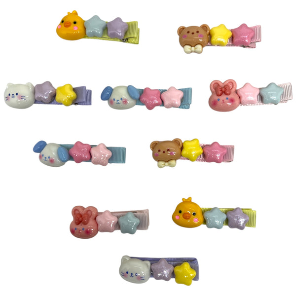 HIRSTORY Bunny Star Charm Pin Curl (001-BNS)