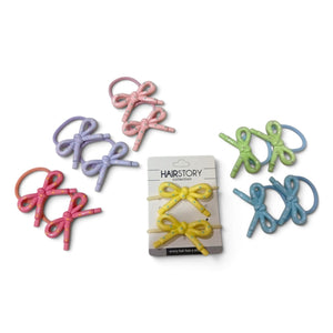 HAIRSTORY Cute Pastel Bow Charm Hair Tie