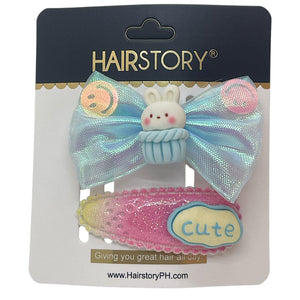 HAIRSTORY Cute Character Bow & Hair Clip Set