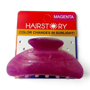HAIRSTORY CCAH-004 Sun UV Color Changing Acrylic Arc Hair Clamp 8cm