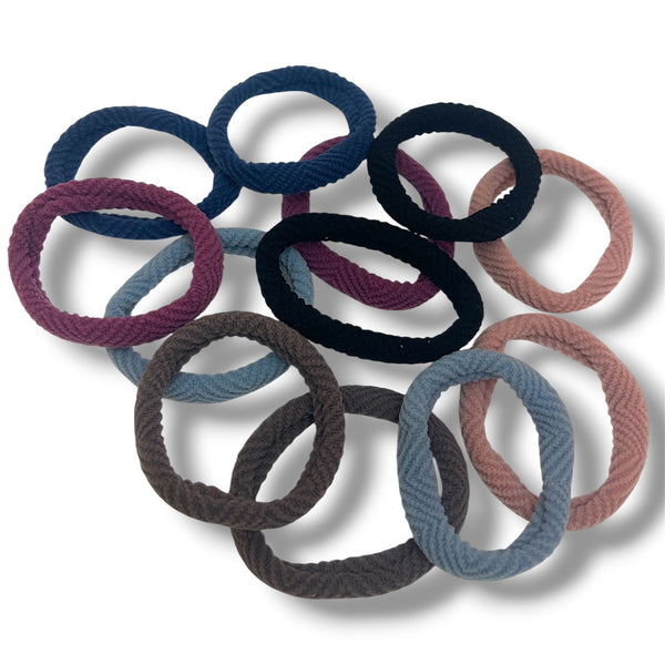 HAIRSTORY 2431 Ribbed Zigzag Hair Tie Random Color