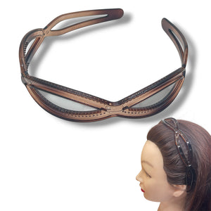 HAIRSTORY FRANCE Y4007 Multi-Color Oval Braided Headband